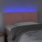 vidaXL Cabecero con LED de terciopelo rosa 100x5x78/88 cm vidaXL Cabecero con LED de terciopelo rosa 100x5x78/88 cm