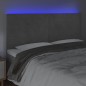 vidaXL Cabecero con luces LED terciopelo gris claro 160x5x118/128 cm vidaXL Cabecero con luces LED terciopelo gris claro 160x5x118/128 cm