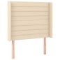 vidaXL Cabecero con LED de tela color crema 103x16x118/128 cm vidaXL Cabecero con LED de tela color crema 103x16x118/128 cm