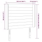 vidaXL Cabecero con LED de tela color crema 103x16x118/128 cm vidaXL Cabecero con LED de tela color crema 103x16x118/128 cm