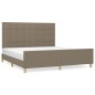 vidaXL Estructura de cama con cabecero de tela gris taupe 180x200 cm