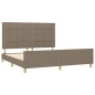 vidaXL Estructura de cama con cabecero de tela gris taupe 180x200 cm