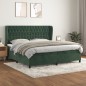 vidaXL Cama box spring con colchón terciopelo verde oscuro 200x200 cm vidaXL Cama box spring con colchón terciopelo verde oscuro 200x200 cm