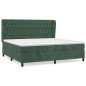 vidaXL Cama box spring con colchón terciopelo verde oscuro 200x200 cm vidaXL Cama box spring con colchón terciopelo verde oscuro 200x200 cm