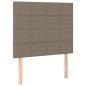 vidaXL Cama box spring con colchón tela gris taupe 90x190 cm