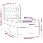 vidaXL Cama box spring con colchón terciopelo verde oscuro 100x200 cm vidaXL Cama box spring con colchón terciopelo verde oscuro 100x200 cm