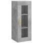 vidaXL Aparador de madera contrachapada gris hormigón 34,5x34x180 cm vidaXL Aparador de madera contrachapada gris hormigón 34,5x34x180 cm