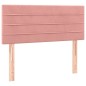 vidaXL Cama box spring colchón y LED terciopelo rosa 100x200 cm vidaXL Cama box spring colchón y LED terciopelo rosa 100x200 cm