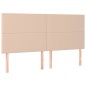 vidaXL Cama box spring colchón LED cuero sintético capuchino 180x200cm vidaXL Cama box spring colchón LED cuero sintético capuchino 180x200cm