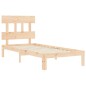 vidaXL Estructura de cama individual con cabecero madera maciza vidaXL Estructura de cama individual con cabecero madera maciza