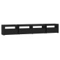 vidaXL Mueble de TV con luces LED Negro 240x35x40 cm