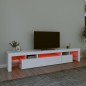 vidaXL Mueble de TV con luces LED blanco 215x36,5x40 cm vidaXL Mueble de TV con luces LED blanco 215x36,5x40 cm