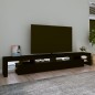 vidaXL Mueble de TV con luces LED Negro 260x36,5x40 cm vidaXL Mueble de TV con luces LED Negro 260x36,5x40 cm