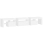 vidaXL Mueble de TV con luces LED blanco 200x36,5x40 cm