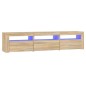 vidaXL Mueble de TV con luces LED roble Sonoma 180x35x40 cm vidaXL Mueble de TV con luces LED roble Sonoma 180x35x40 cm