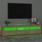 vidaXL Mueble de TV con luces LED roble Sonoma 180x35x40 cm vidaXL Mueble de TV con luces LED roble Sonoma 180x35x40 cm