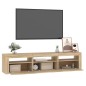 vidaXL Mueble de TV con luces LED roble Sonoma 180x35x40 cm vidaXL Mueble de TV con luces LED roble Sonoma 180x35x40 cm