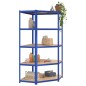 vidaXL Estantería 5 niveles 2 uds acero y madera contrachapada azul vidaXL Estantería 5 niveles 2 uds acero y madera contrachapada azul