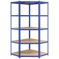 vidaXL Estantería 5 niveles 2 uds acero y madera contrachapada azul vidaXL Estantería 5 niveles 2 uds acero y madera contrachapada azul