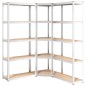 vidaXL Estantería 5 niveles 3 uds acero madera contrachapada plateado vidaXL Estantería 5 niveles 3 uds acero madera contrachapada plateado