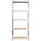 vidaXL Estantería 5 niveles 3 uds acero madera contrachapada plateado vidaXL Estantería 5 niveles 3 uds acero madera contrachapada plateado