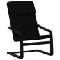 vidaXL Sillón de relax con taburete tela negro vidaXL Sillón de relax con taburete tela negro