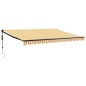 vidaXL Toldo retráctil automático amarillo y blanco 4x3 m vidaXL Toldo retráctil automático amarillo y blanco 4x3 m