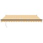 vidaXL Toldo retráctil automático amarillo y blanco 4x3 m vidaXL Toldo retráctil automático amarillo y blanco 4x3 m