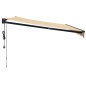 vidaXL Toldo retráctil automático amarillo y blanco 4x3 m vidaXL Toldo retráctil automático amarillo y blanco 4x3 m