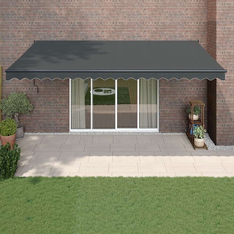 vidaXL Toldo retráctil automático gris antracita 5x3 m vidaXL Toldo retráctil automático gris antracita 5x3 m