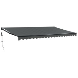 vidaXL Toldo retráctil automático gris antracita 5x3 m