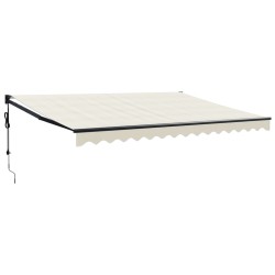 vidaXL Toldo retráctil automático color crema 4x3 m