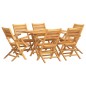 vidaXL Juego de comedor de jardín 7 piezas madera maciza de teca vidaXL Juego de comedor de jardín 7 piezas madera maciza de teca