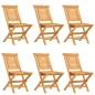 vidaXL Juego de comedor de jardín 7 piezas madera maciza de teca