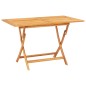 vidaXL Juego de comedor de jardín 7 piezas madera maciza de teca