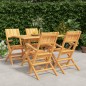 vidaXL Juego de comedor para jardín 5 piezas madera maciza de teca vidaXL Juego de comedor para jardín 5 piezas madera maciza de teca