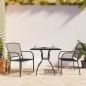 vidaXL Juego de comedor de jardín 3 piezas acero gris antracita