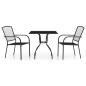vidaXL Juego de comedor de jardín 3 piezas acero gris antracita