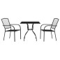 vidaXL Juego de comedor de jardín 3 piezas acero gris antracita
