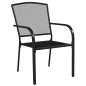 vidaXL Juego de comedor de jardín 3 piezas acero gris antracita