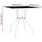 vidaXL Juego de comedor de jardín 3 piezas acero gris antracita