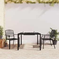 vidaXL Juego de comedor de jardín 3 piezas acero gris antracita