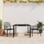 vidaXL Juego de comedor de jardín 3 piezas acero gris antracita