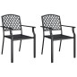 vidaXL Juego de comedor de jardín 3 piezas acero gris antracita