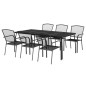 vidaXL Juego de comedor de jardín 7 piezas acero gris antracita vidaXL Juego de comedor de jardín 7 piezas acero gris antracita