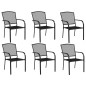 vidaXL Juego de comedor de jardín 7 piezas acero gris antracita vidaXL Juego de comedor de jardín 7 piezas acero gris antracita