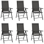 vidaXL Juego de comedor para jardín 7 piezas aluminio negro vidaXL Juego de comedor para jardín 7 piezas aluminio negro