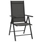 vidaXL Juego de comedor para jardín 7 piezas aluminio negro vidaXL Juego de comedor para jardín 7 piezas aluminio negro