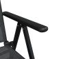 vidaXL Juego de comedor para jardín 7 piezas aluminio negro vidaXL Juego de comedor para jardín 7 piezas aluminio negro