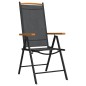 vidaXL Juego de comedor para jardín 7 piezas aluminio negro vidaXL Juego de comedor para jardín 7 piezas aluminio negro